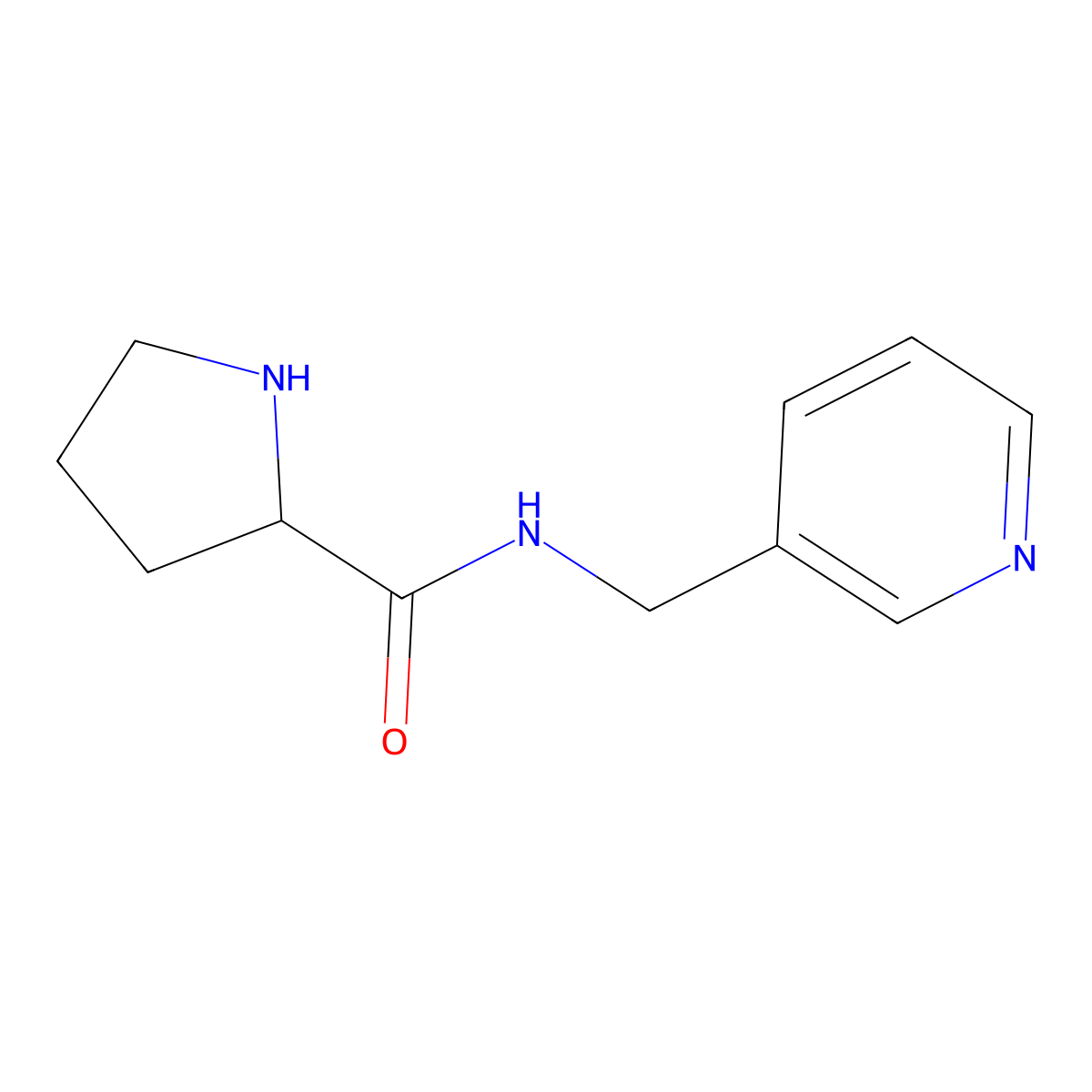 N-(pyridin-3-ylmethyl)pyrrolidine-2-carboxamide molecular structure, CAS 1132659-16-5