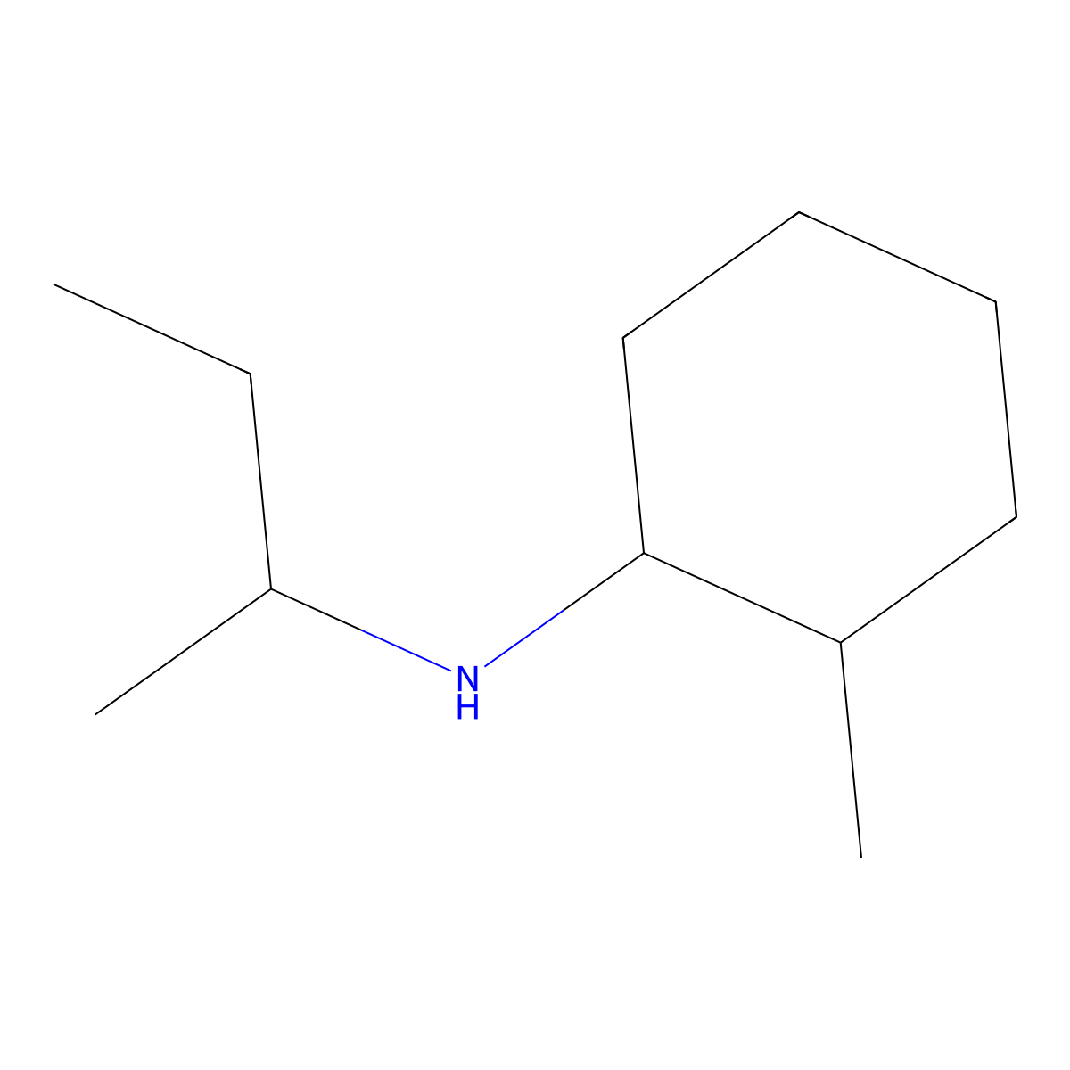 N-(butan-2-yl)-2-methylcyclohexan-1-amine molecular structure, CAS 1132665-15-6