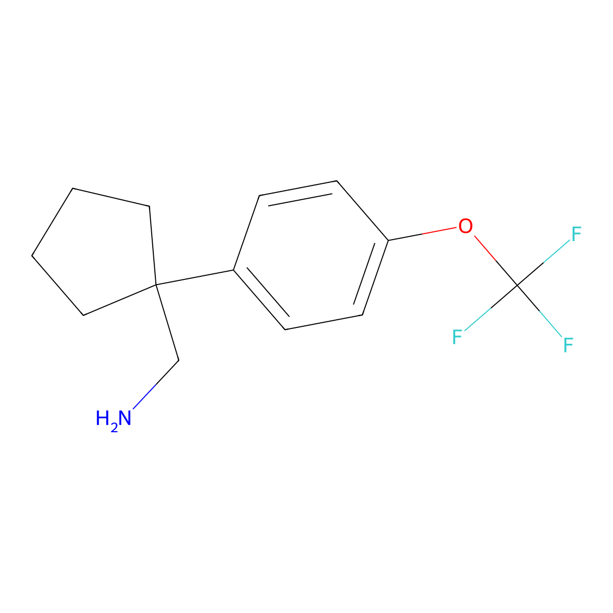 1-[4-(Trifluoromethoxy)phenyl]cyclopentanemethanamine molecular structure, CAS 1132668-58-6