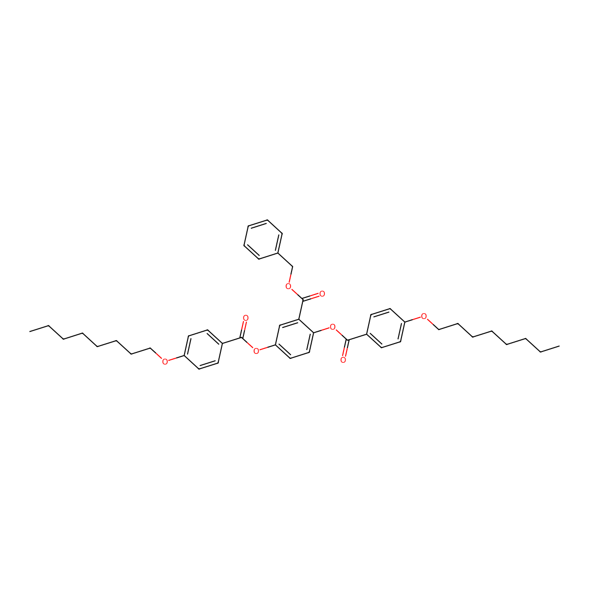 2-[(Benzyloxy)carbonyl]-1,4-phenylene bis[4-(octyloxy)benzoate] molecular structure, CAS 113267-33-7