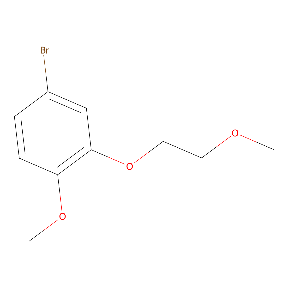 4-Bromo-1-methoxy-2-(2-methoxyethoxy)benzene molecular structure, CAS 1132672-05-9