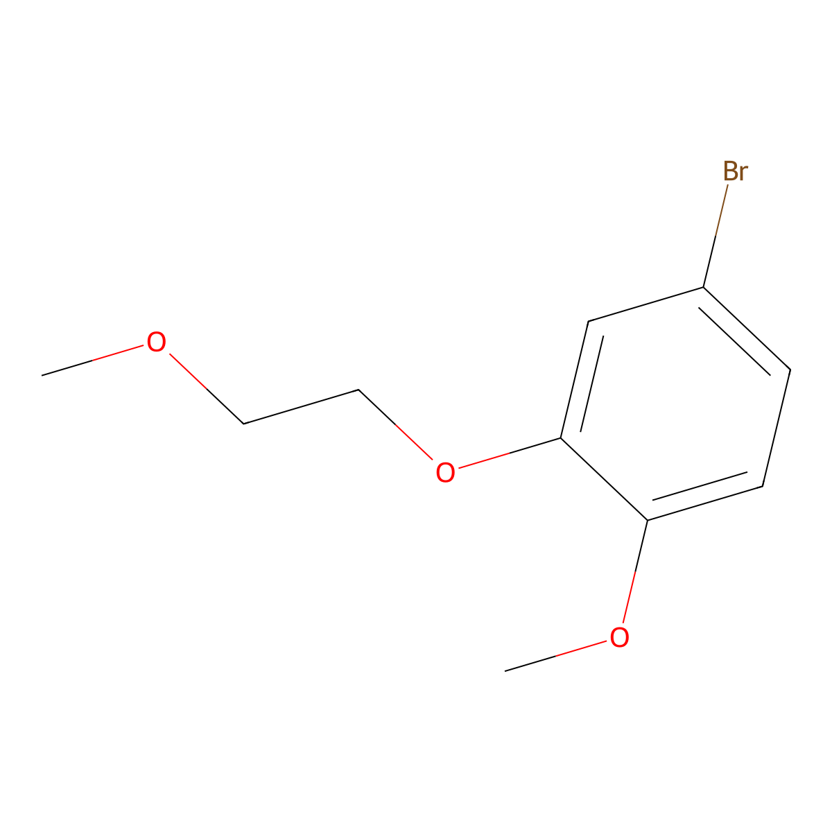 4-Bromo-1-methoxy-2-(2-methoxyethoxy)benzene molecular structure, CAS 1132672-05-9