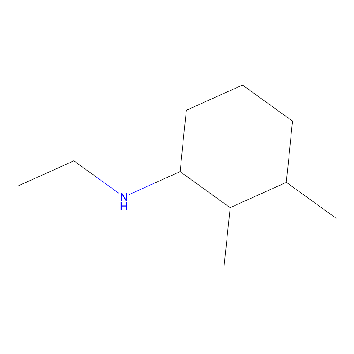 N-ethyl-2,3-dimethylcyclohexan-1-amine molecular structure, CAS 1132675-52-5