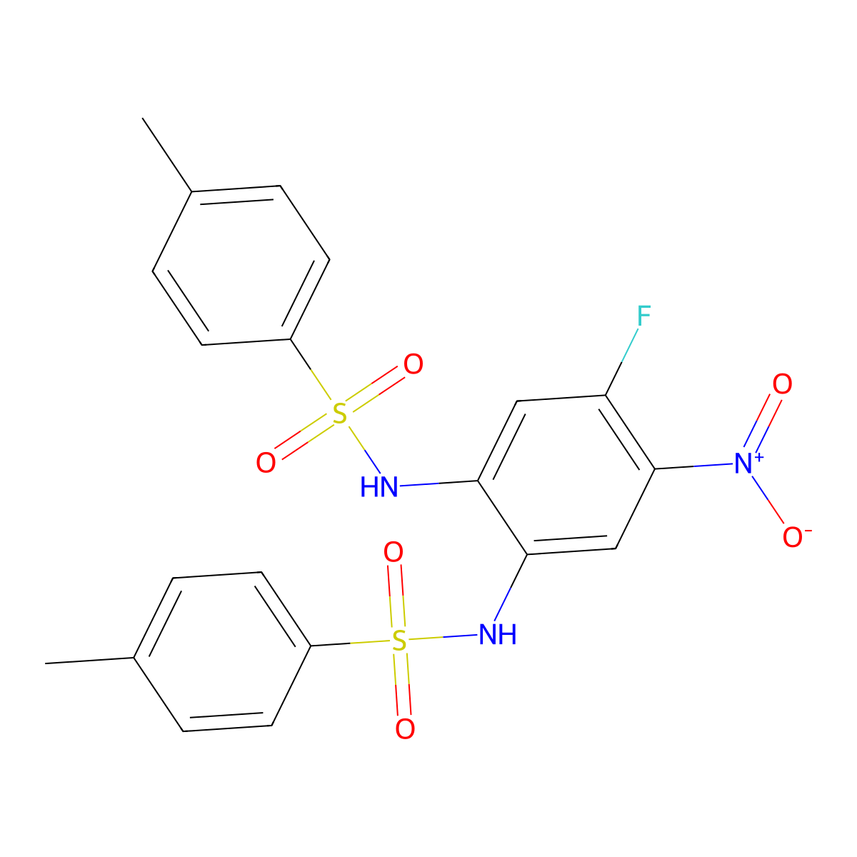 1,2-Ditosylamino-4-fluoro-5-nitrobenzene molecular structure, CAS 113269-03-7