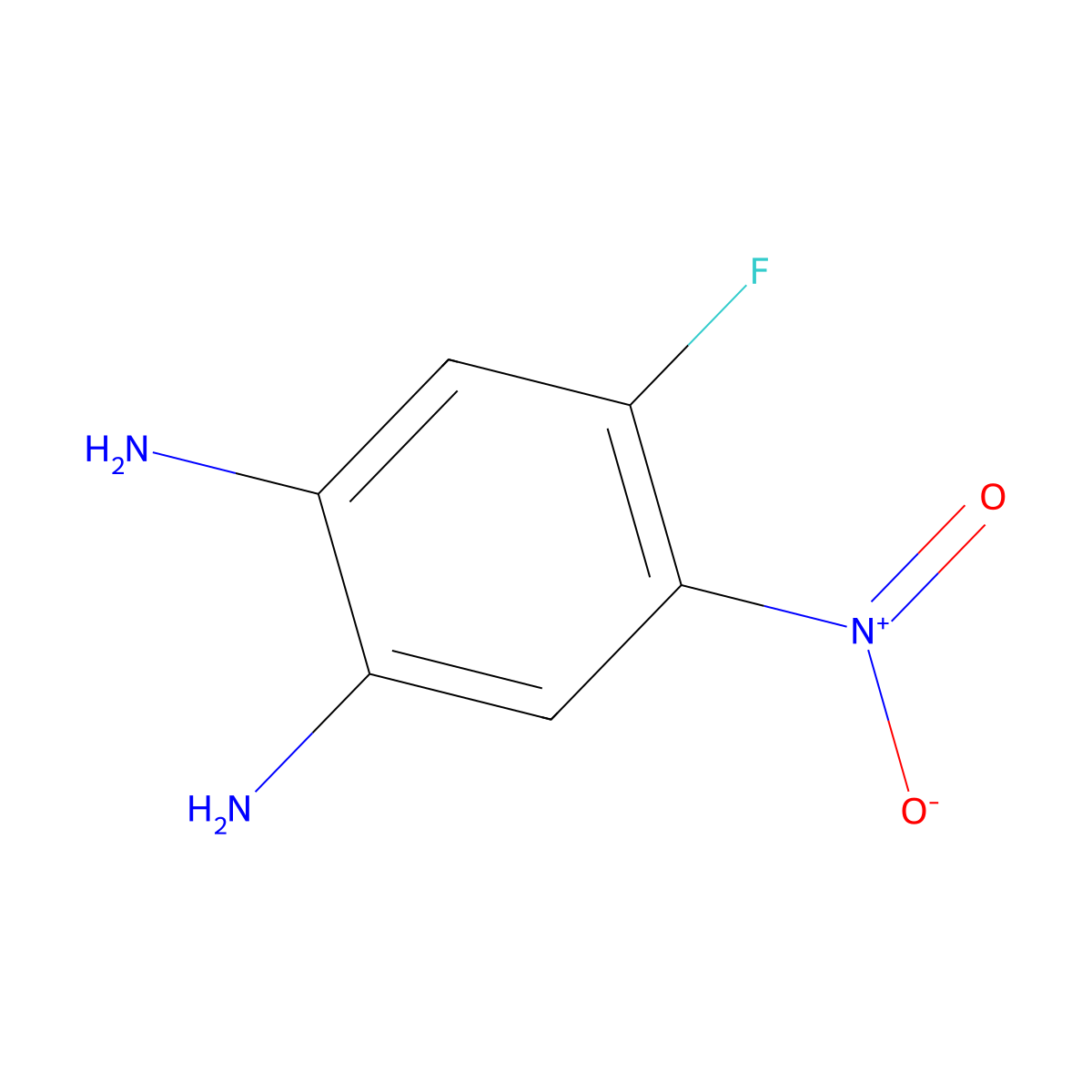 4-Fluoro-5-nitrobenzene-1,2-diamine molecular structure, CAS 113269-06-0
