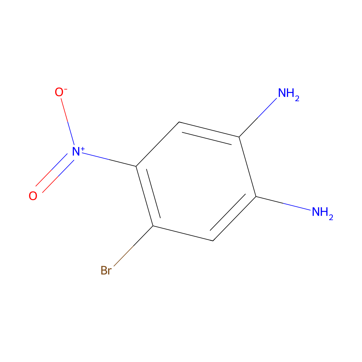 4-Bromo-5-nitrobenzene-1,2-diamine molecular structure, CAS 113269-07-1