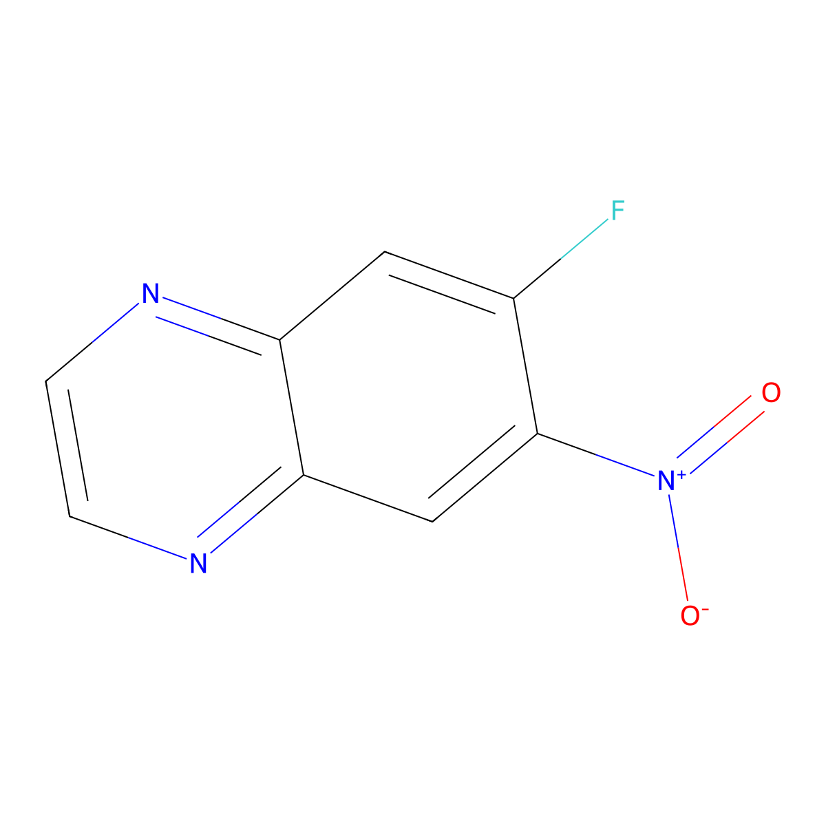 6-Fluoro-7-nitroquinoxaline molecular structure, CAS 113269-08-2