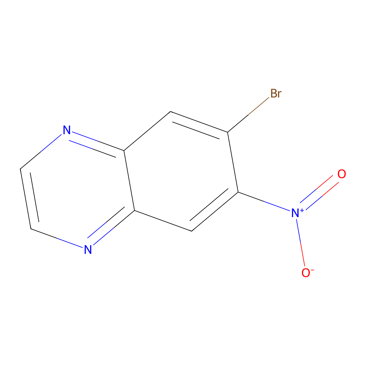 6-Bromo-7-nitroquinoxaline molecular structure, CAS 113269-09-3