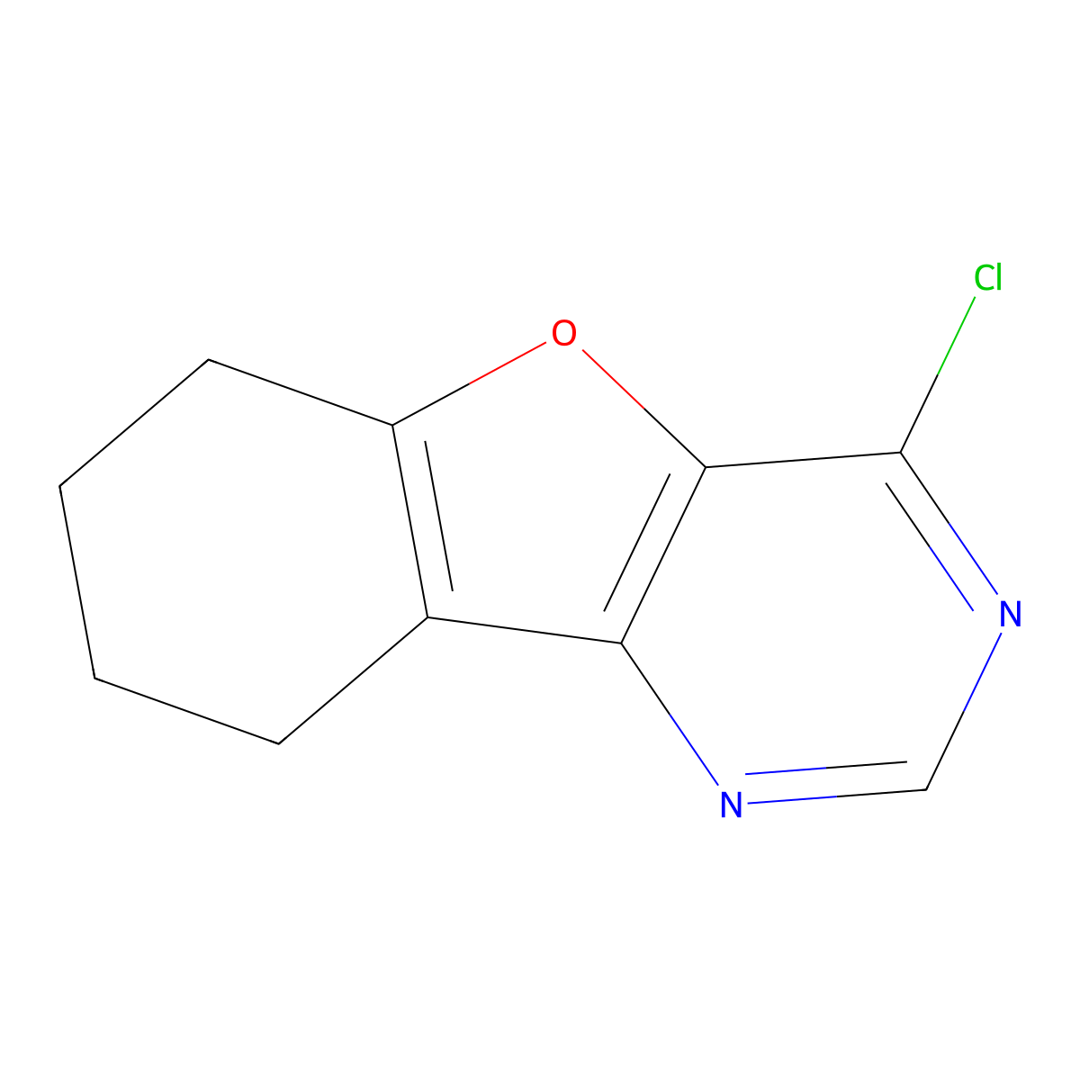 4-Chloro-6,7,8,9-tetrahydrobenzofuro[3,2-D]pyrimidine molecular structure, CAS 1132690-77-7