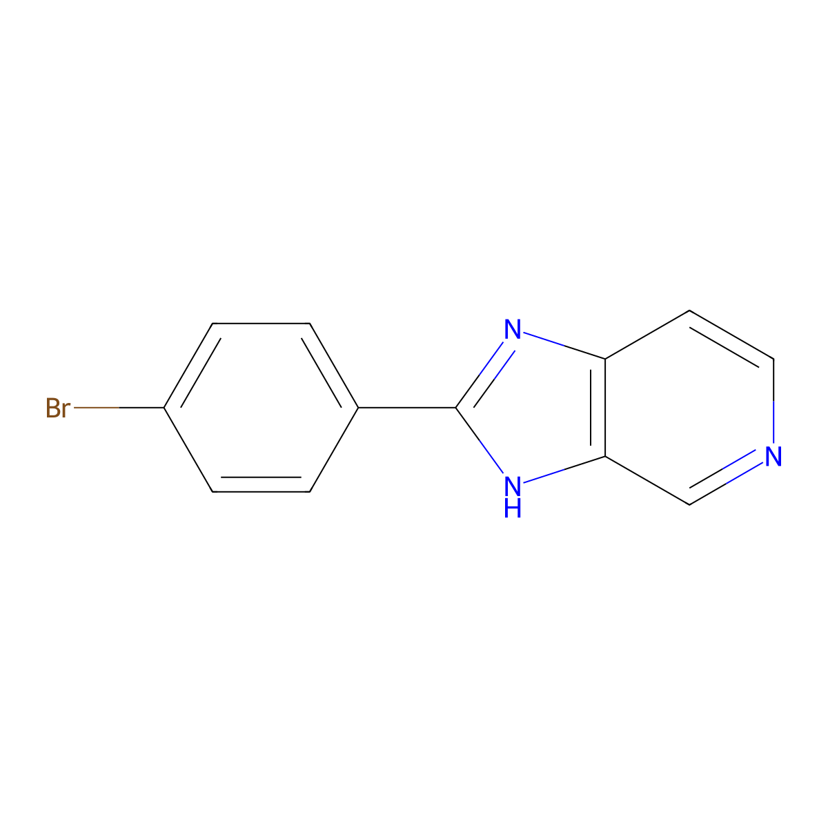 2-(4-Bromophenyl)-1H-imidazo[4,5-c]pyridine molecular structure, CAS 113270-73-8