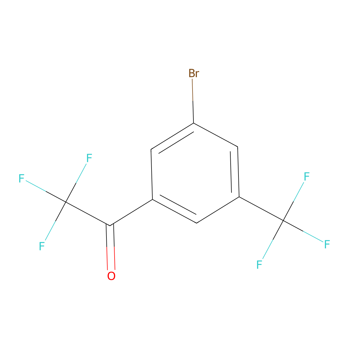 3'-Bromo-2,2,2-trifluoro-5'-(trifluoromethyl)acetophenone molecular structure, CAS 1132701-00-8