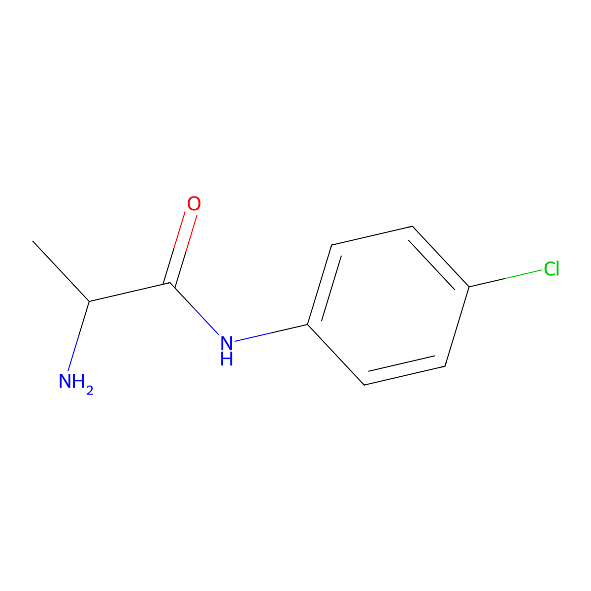2-amino-N-(4-chlorophenyl)propanamide molecular structure, CAS 1132706-07-0