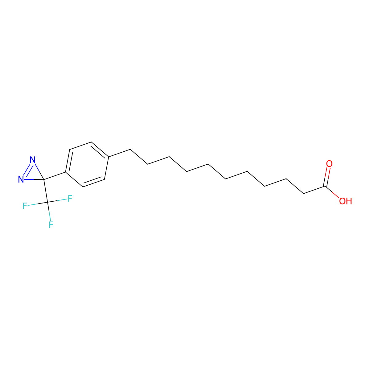11-(4-(3-(Trifluoromethyl)diazirinyl)phenyl)undecanoic acid molecular structure, CAS 113274-80-9