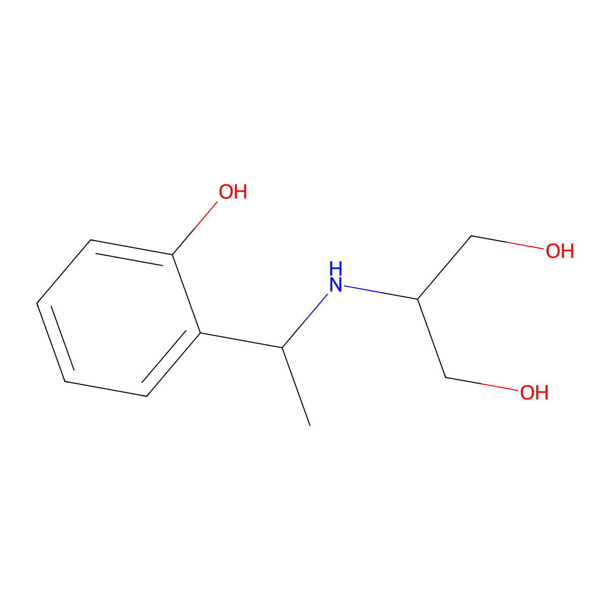 2-{[1-(2-Hydroxyphenyl)ethyl]amino}propane-1,3-diol molecular structure, CAS 1132750-15-2