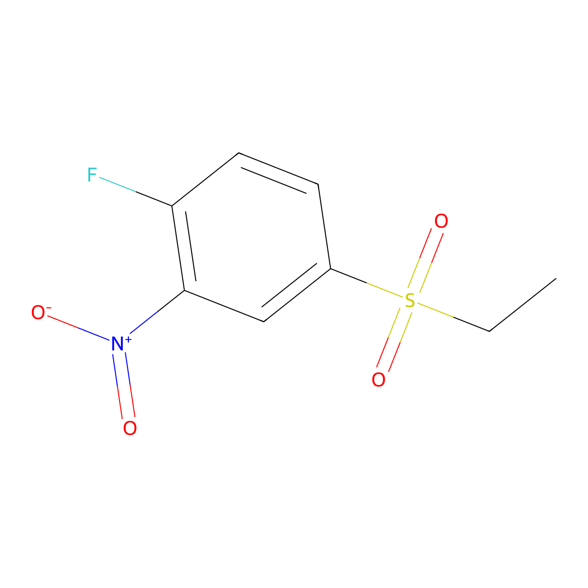 4-(Ethylsulfonyl)-1-fluoro-2-nitrobenzene molecular structure, CAS 1132754-31-4