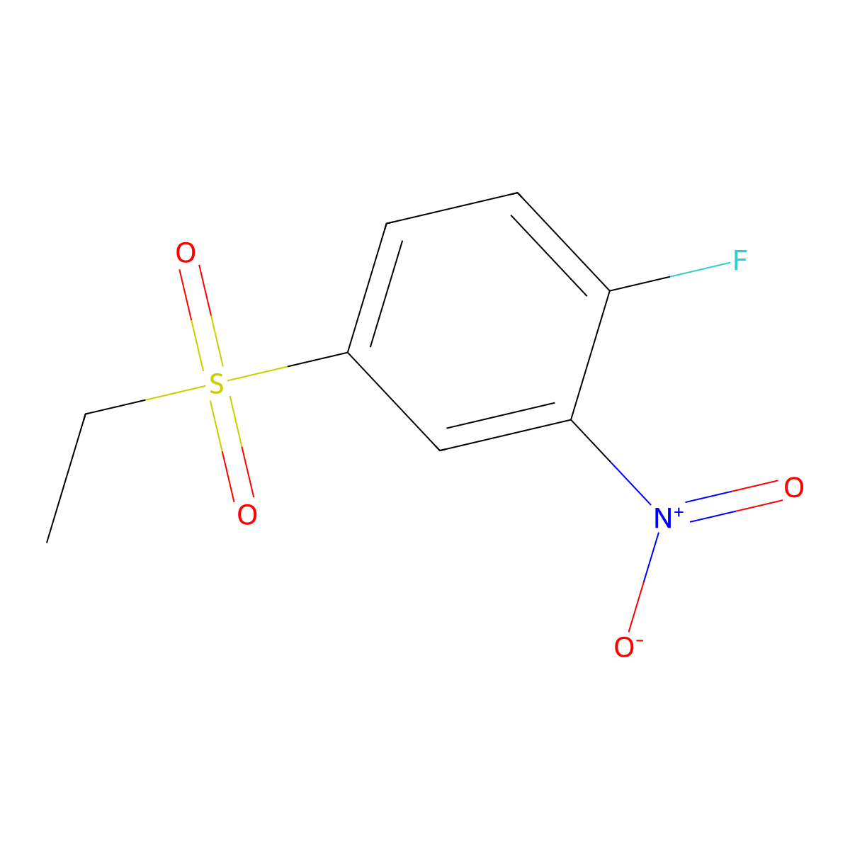 4-(Ethylsulfonyl)-1-fluoro-2-nitrobenzene molecular structure, CAS 1132754-31-4