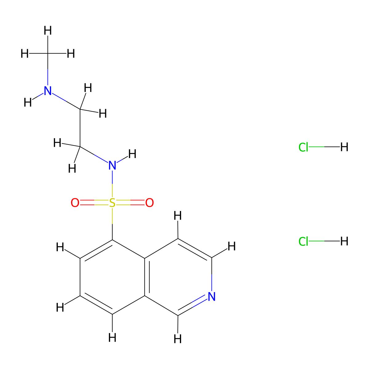 N-[2-(Methylamino)ethyl]-5-isoquinolinesulfonamide dihydrochloride molecular structure, CAS 113276-94-1