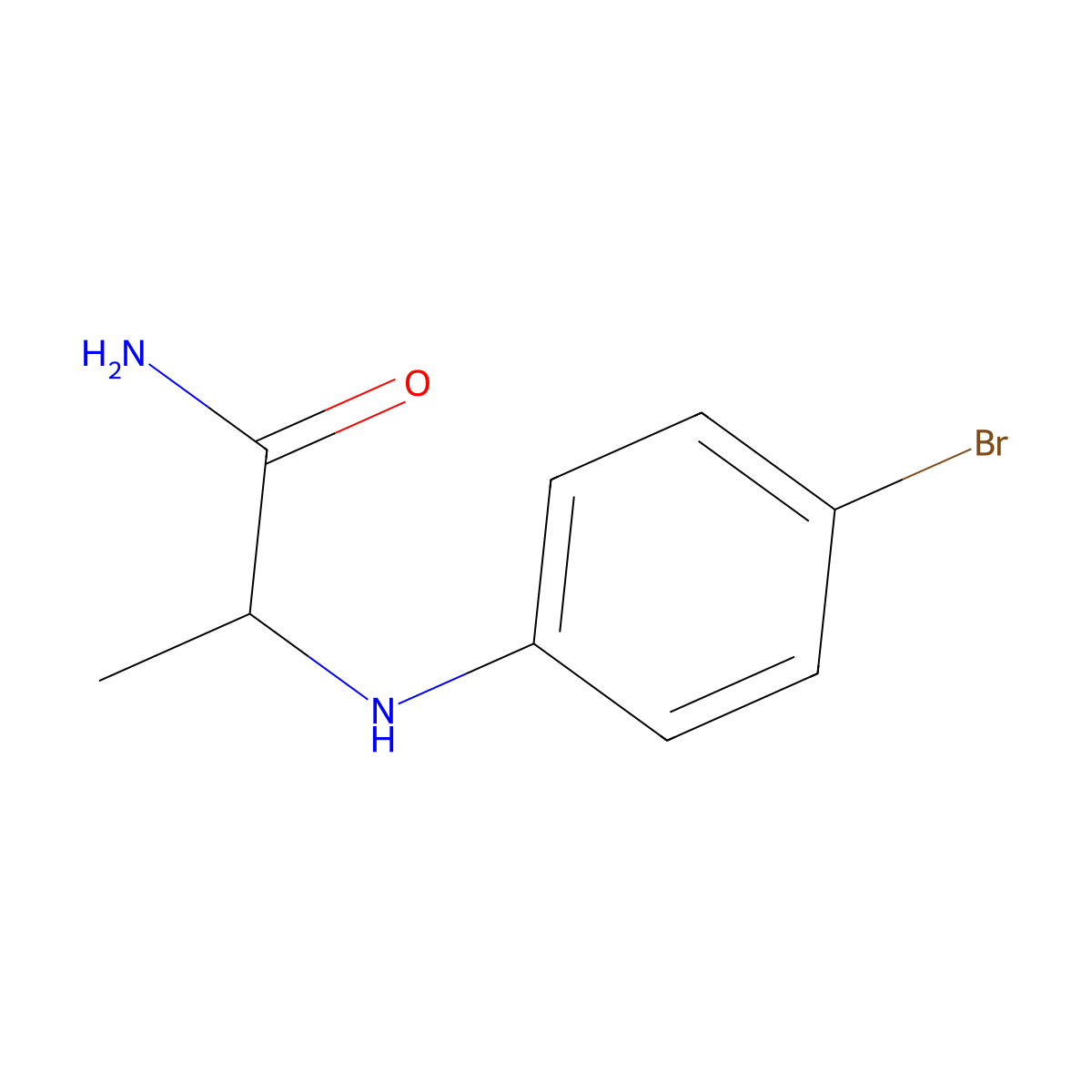 2-[(4-Bromophenyl)amino]propanamide molecular structure, CAS 1132767-64-6