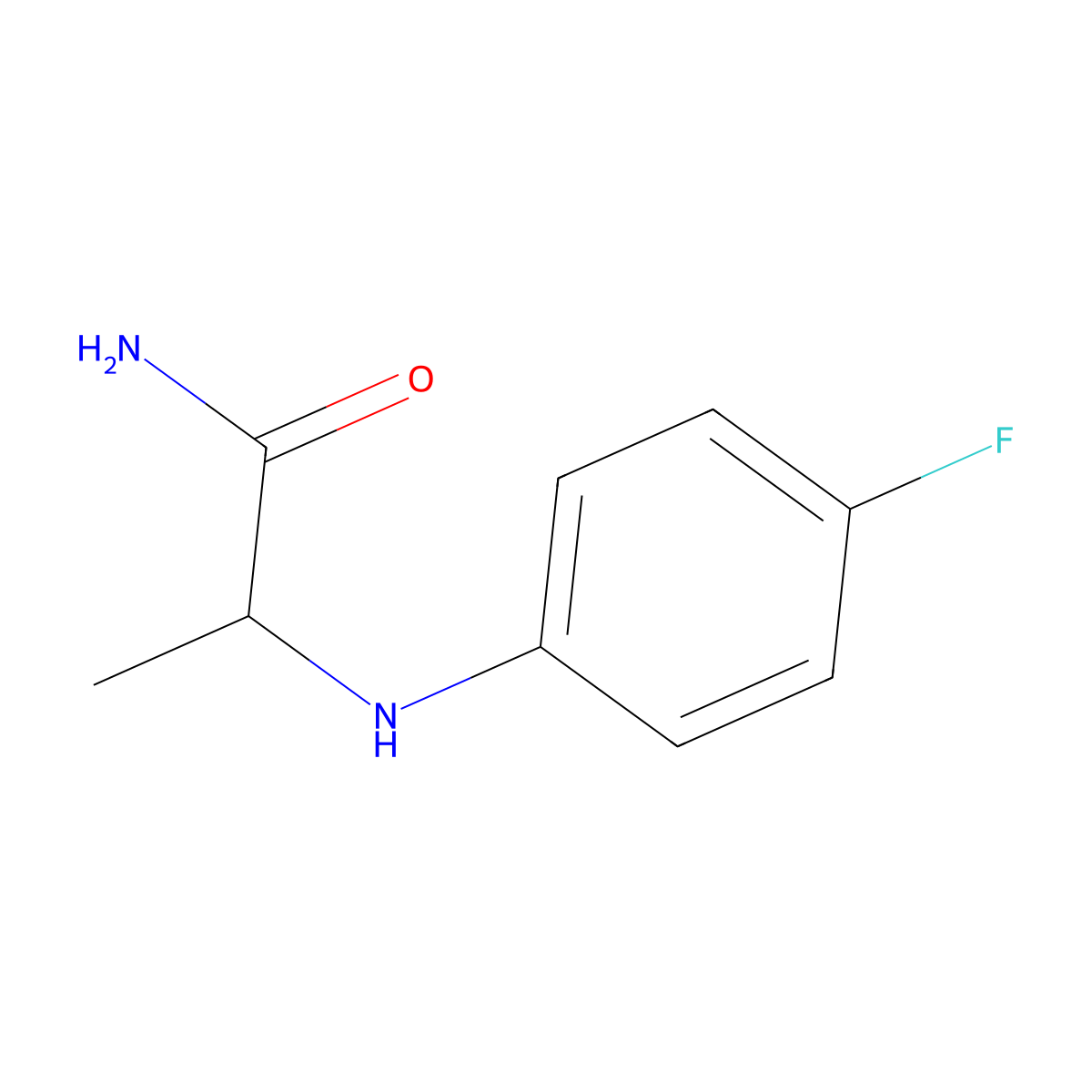 2-[(4-Fluorophenyl)amino]propanamide molecular structure, CAS 1132770-41-2