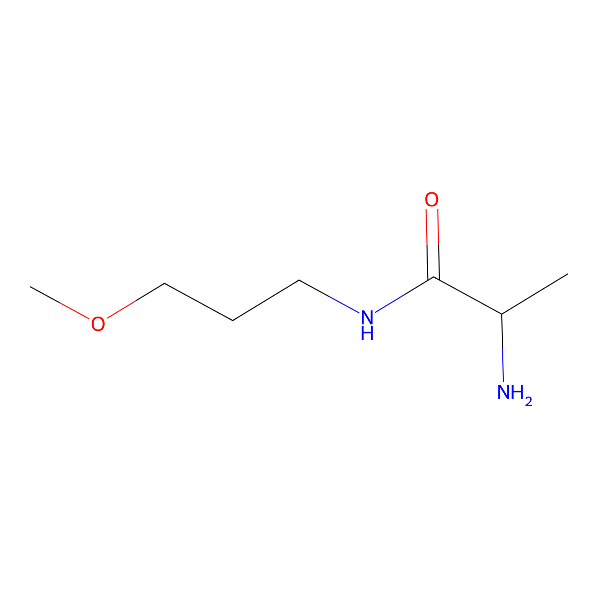 2-Amino-N-(3-methoxypropyl)propanamide molecular structure, CAS 1132804-54-6