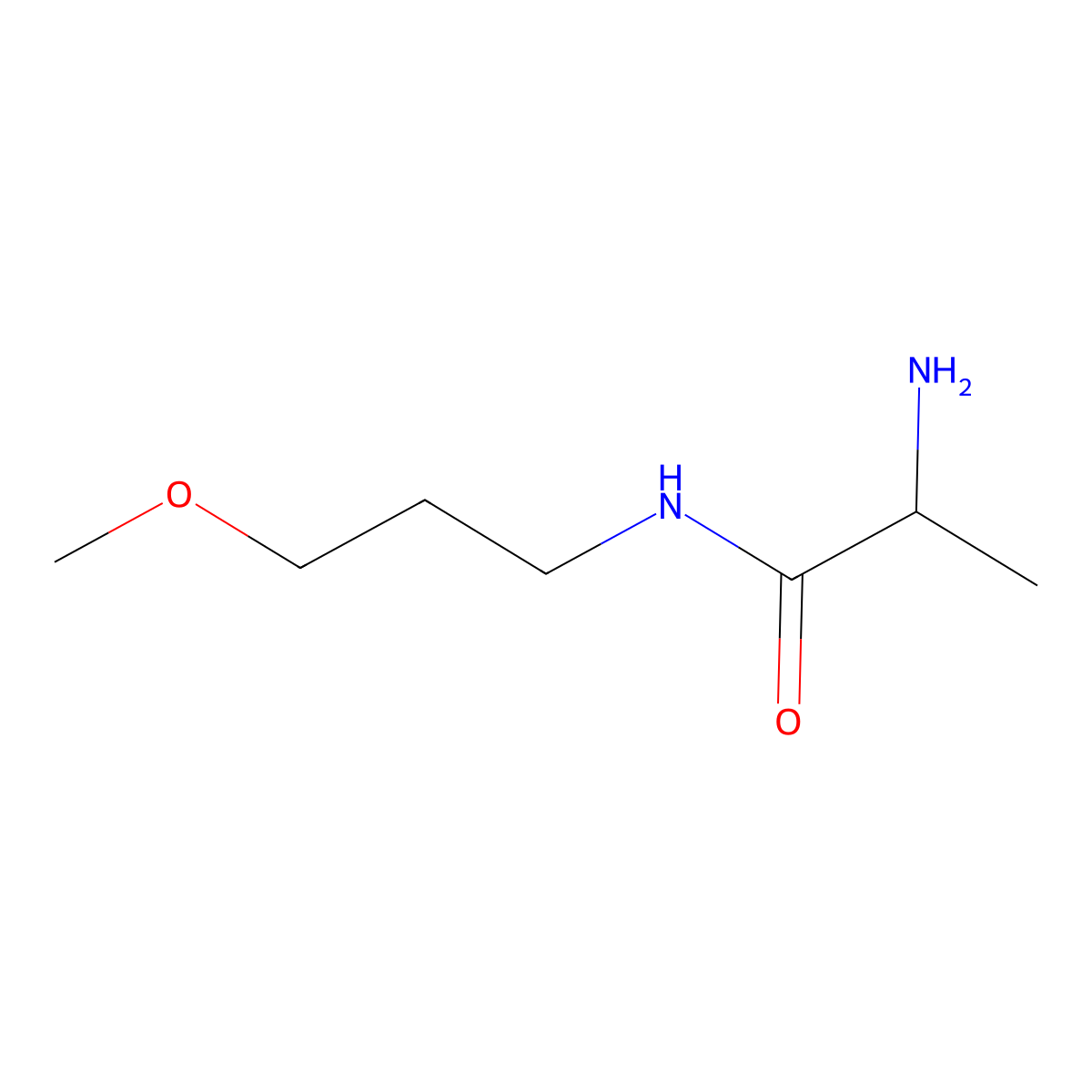 2-Amino-N-(3-methoxypropyl)propanamide molecular structure, CAS 1132804-54-6