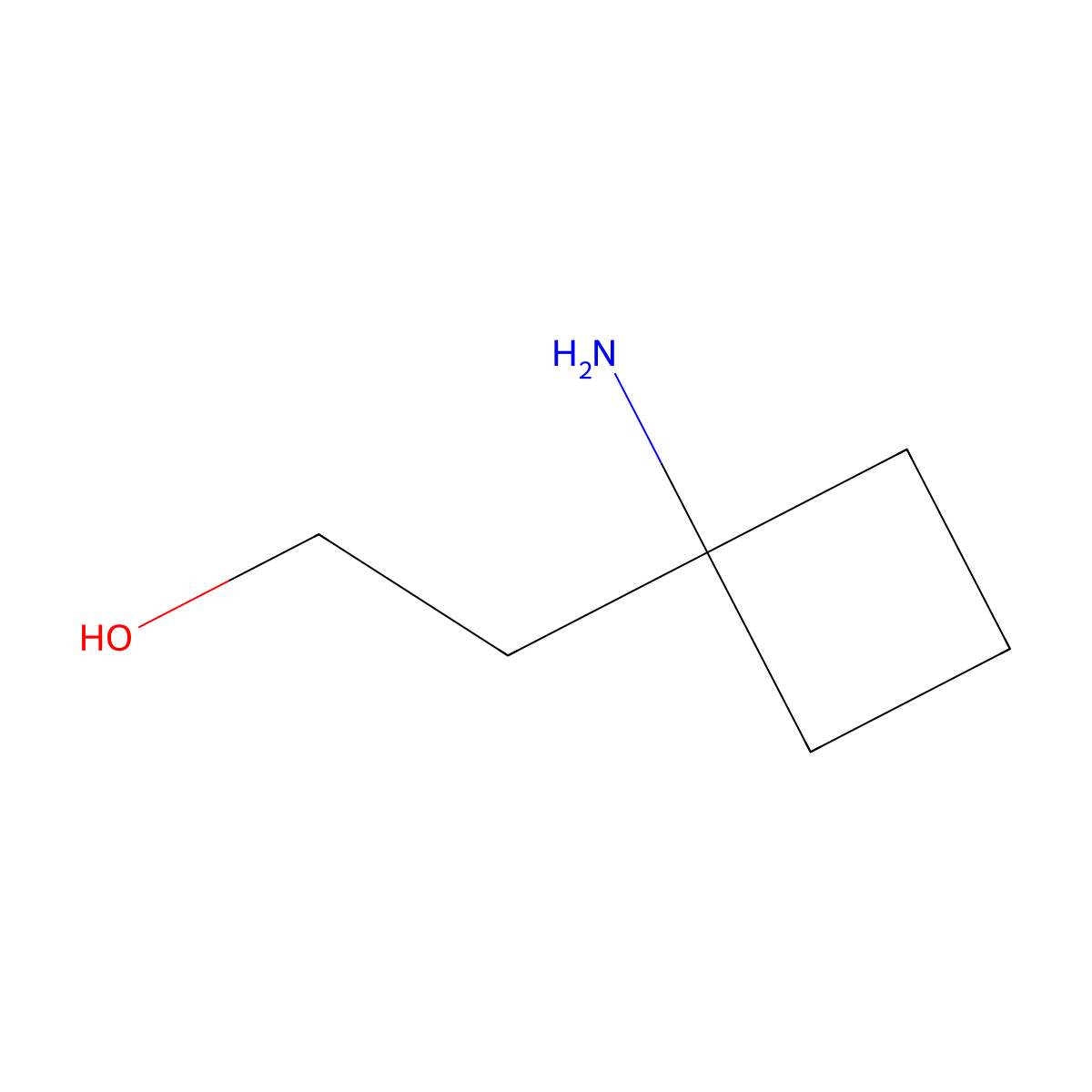 2-(1-Aminocyclobutyl)ethan-1-ol molecular structure, CAS 1132814-49-3
