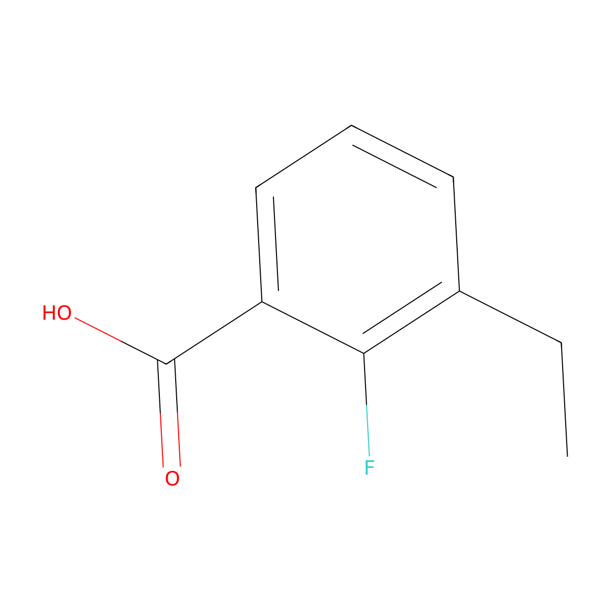 3-Ethyl-2-fluorobenzoic acid molecular structure, CAS 113282-90-9