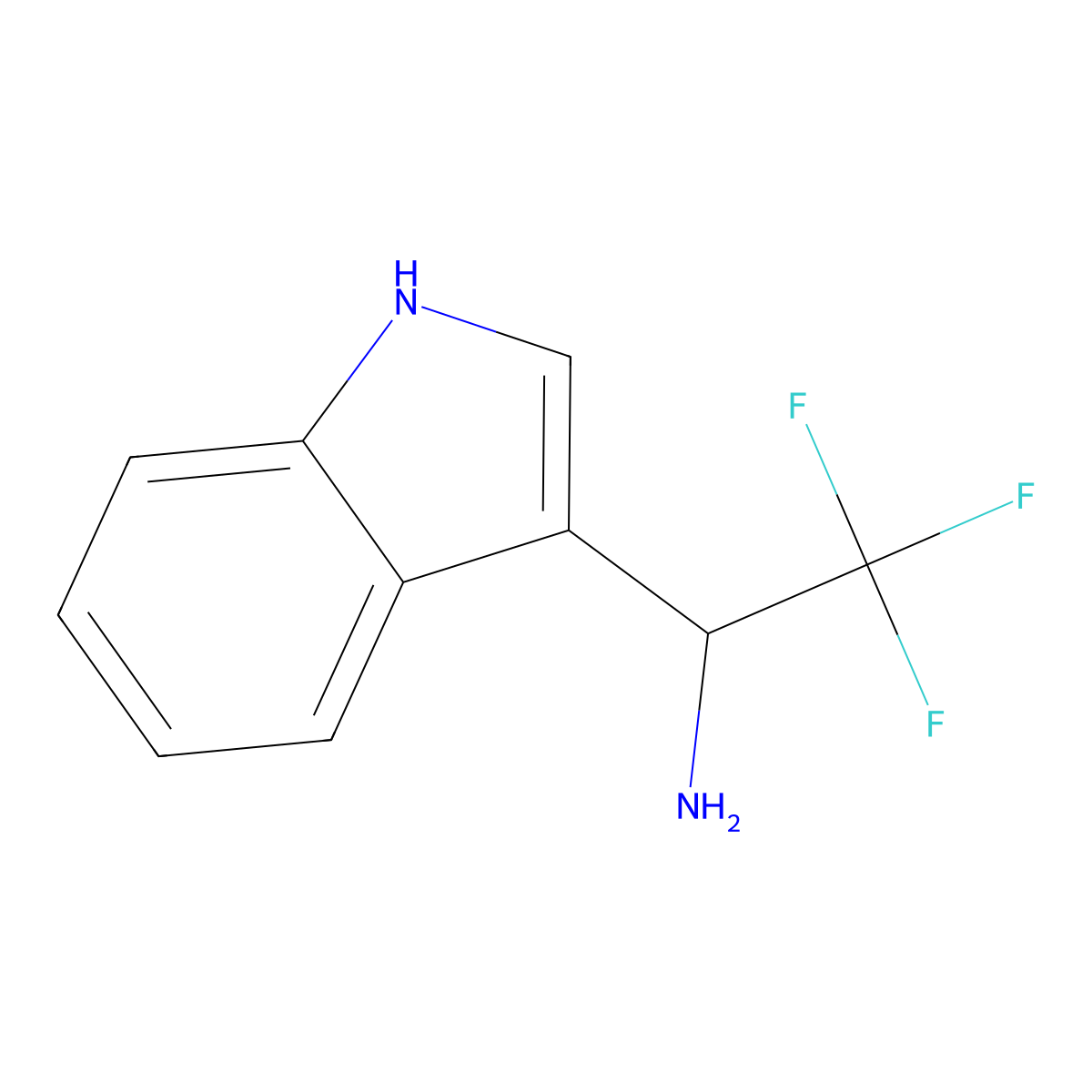 (R)-2,2,2-Trifluoro-1-(1H-indol-3-YL)ethan-1-amine molecular structure, CAS 1132829-61-8