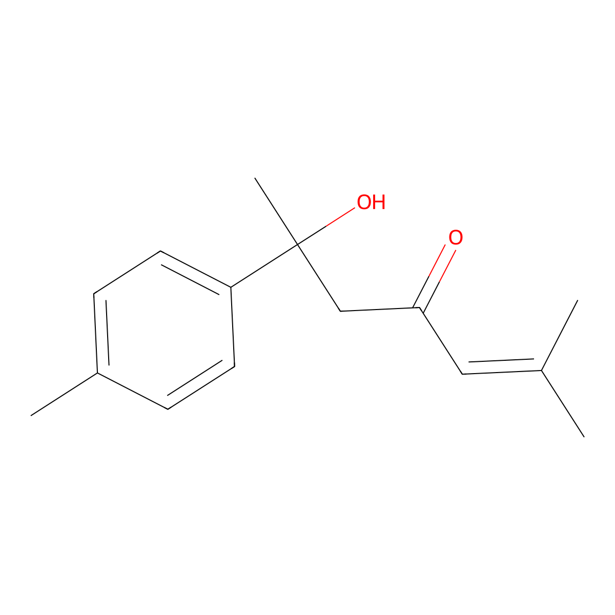 6-Hydroxy-2-methyl-6-p-tolylhept-2-en-4-one molecular structure, CAS 113283-35-5