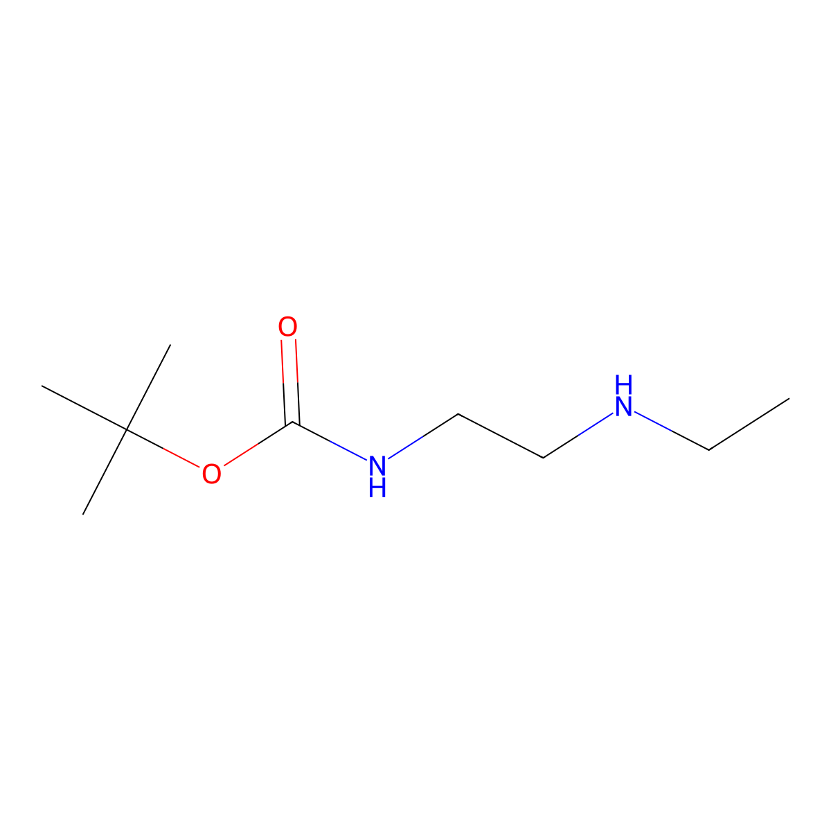 tert-butyl N-(2-(ethylamino)ethyl)carbamate molecular structure, CAS 113283-93-5