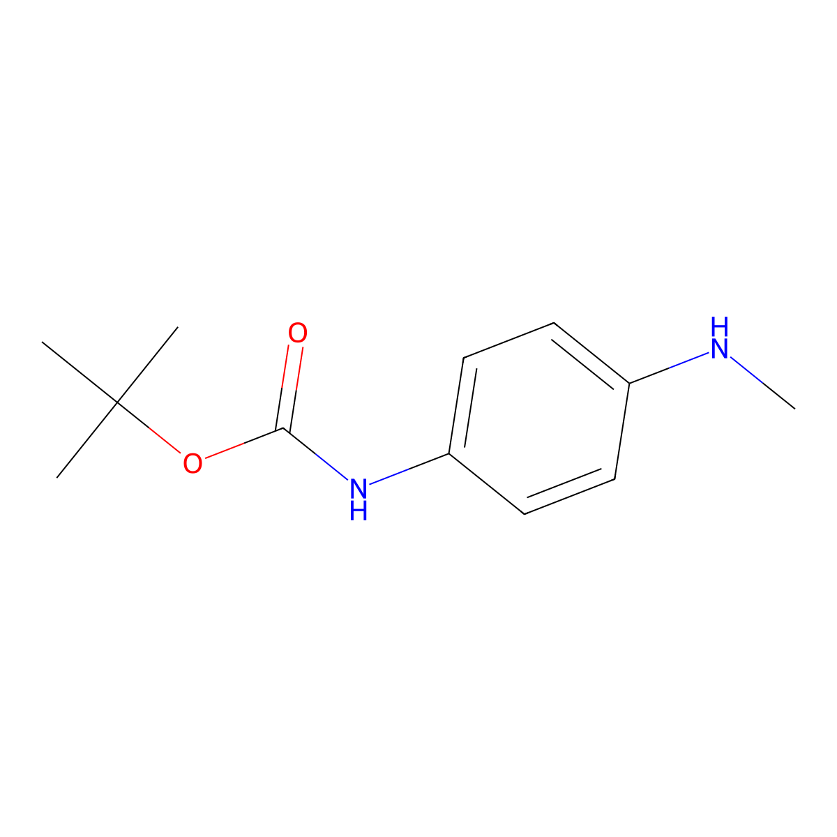 tert-butyl N-[4-(methylamino)phenyl]carbamate molecular structure, CAS 113283-94-6