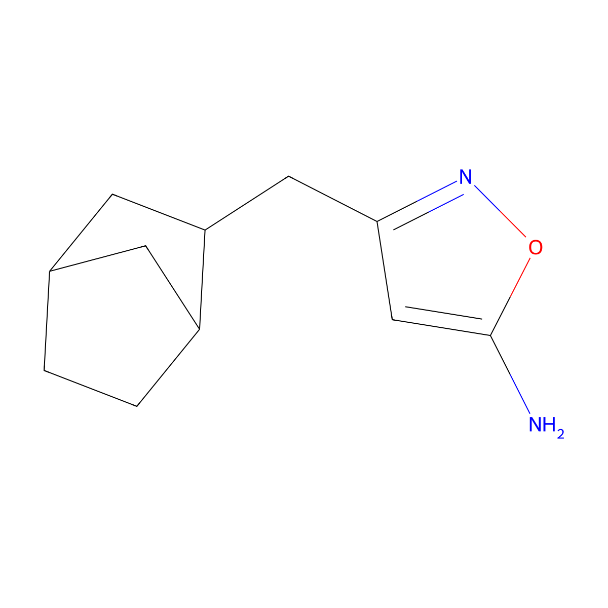 3-{Bicyclo[2.2.1]heptan-2-ylmethyl}-1,2-oxazol-5-amine molecular structure, CAS 1132830-63-7