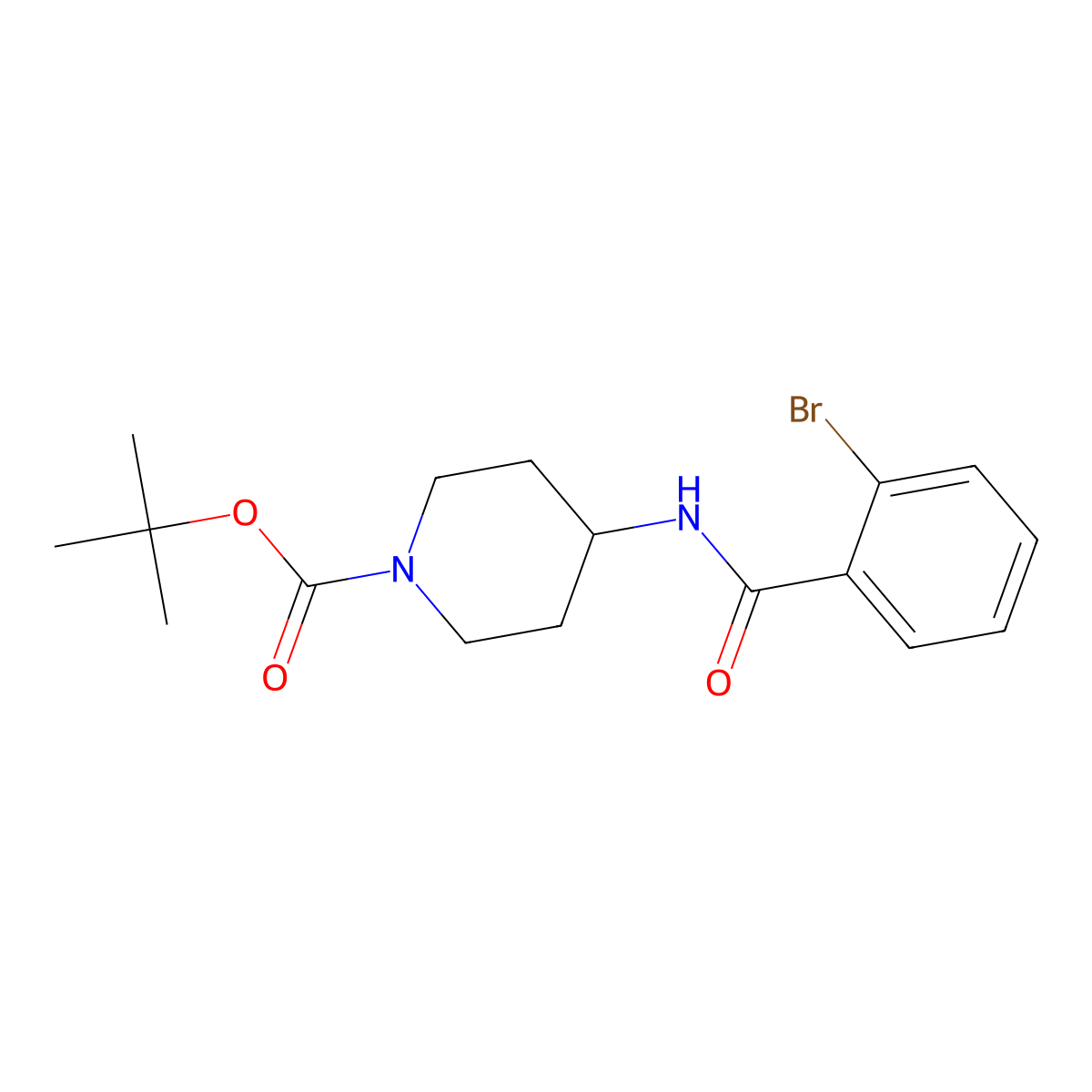 tert-Butyl 4-(2-bromobenzamido)piperidine-1-carboxylate molecular structure, CAS 1132838-09-5