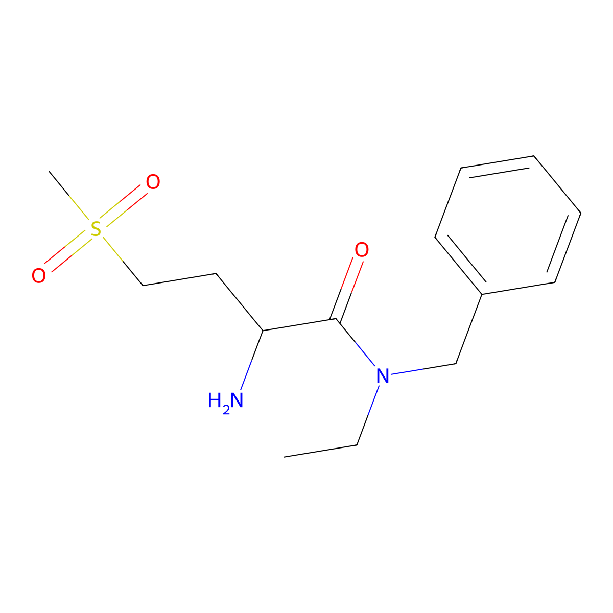 2-Amino-N-benzyl-N-ethyl-4-methanesulfonylbutanamide molecular structure, CAS 1132881-71-0