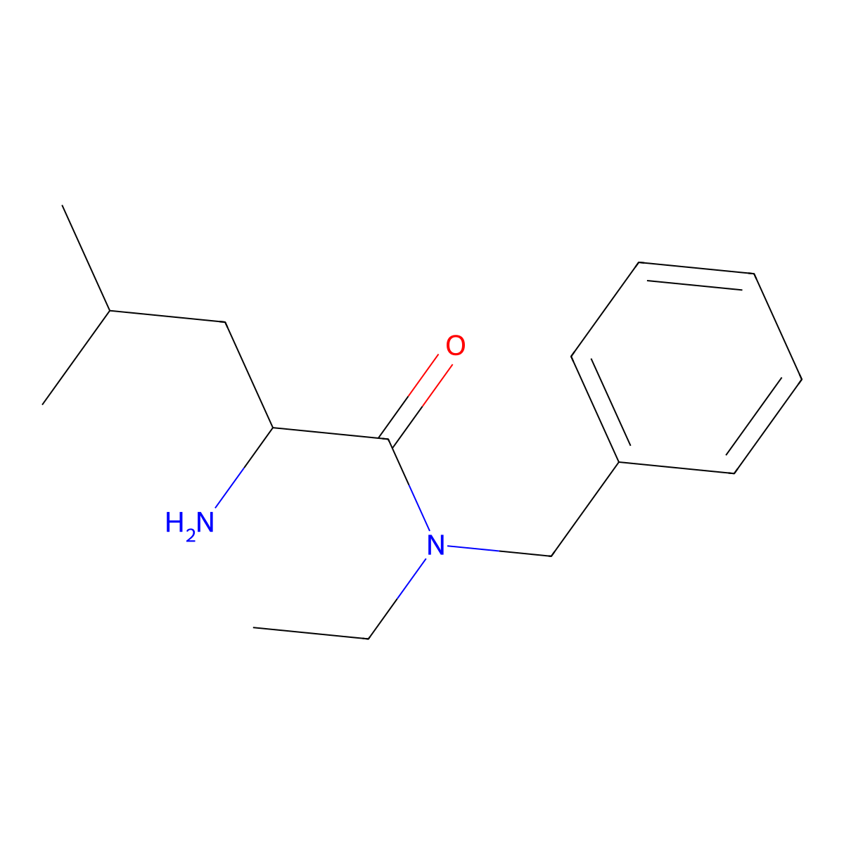 2-Amino-N-benzyl-N-ethyl-4-methylpentanamide molecular structure, CAS 1132881-76-5