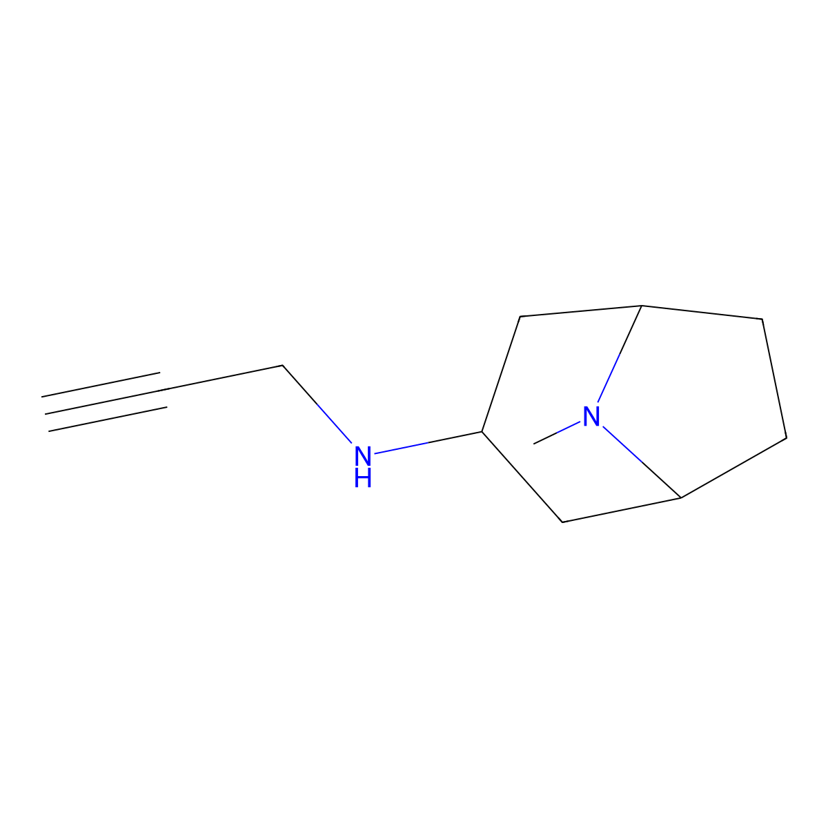 8-Methyl-N-(prop-2-yn-1-yl)-8-azabicyclo[3.2.1]octan-3-amine molecular structure, CAS 1132901-83-7