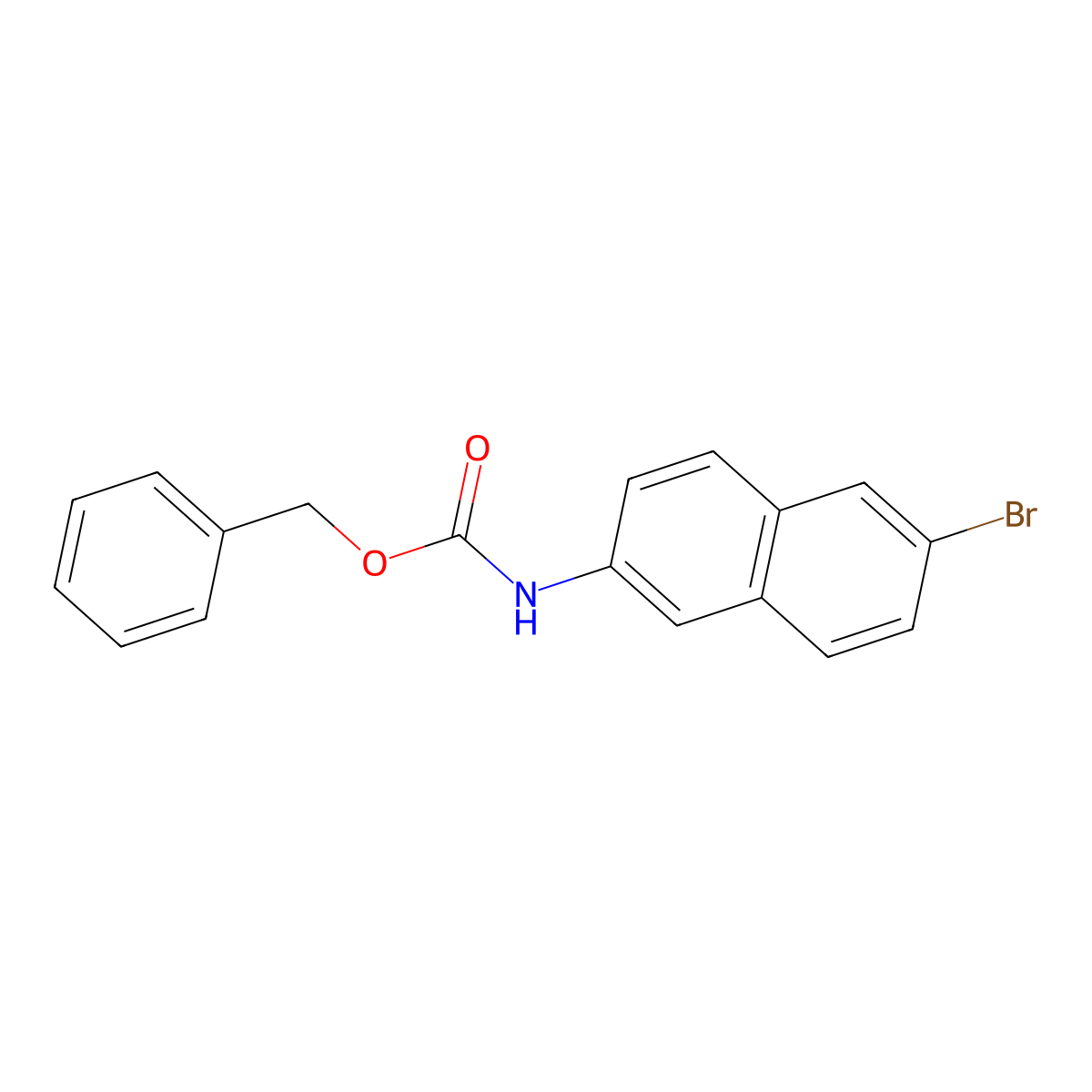 benzyl N-(6-bromonaphthalen-2-yl)carbamate molecular structure, CAS 1132940-78-3