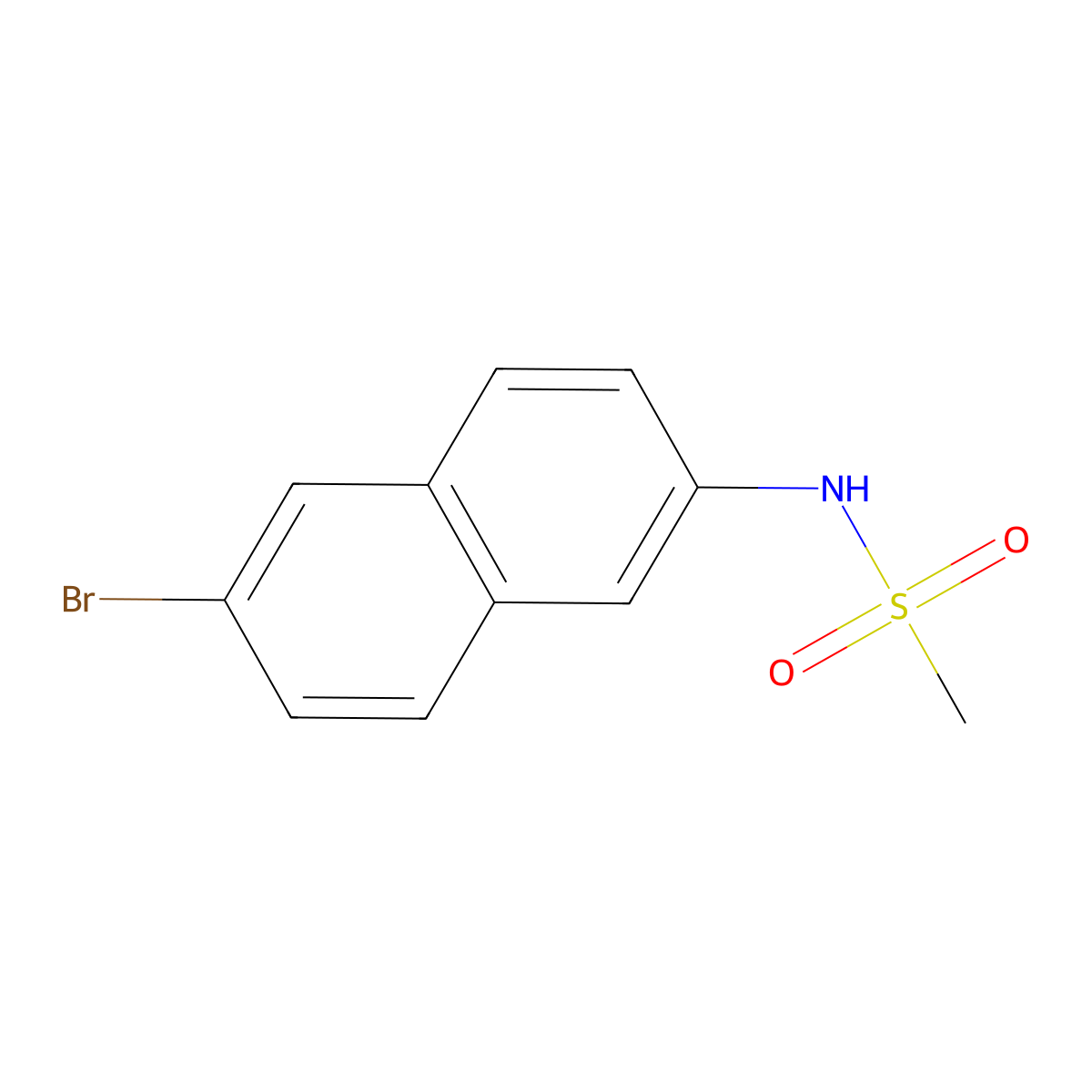 N-(6-Bromonaphthalen-2-YL)methanesulfonamide molecular structure, CAS 1132940-86-3