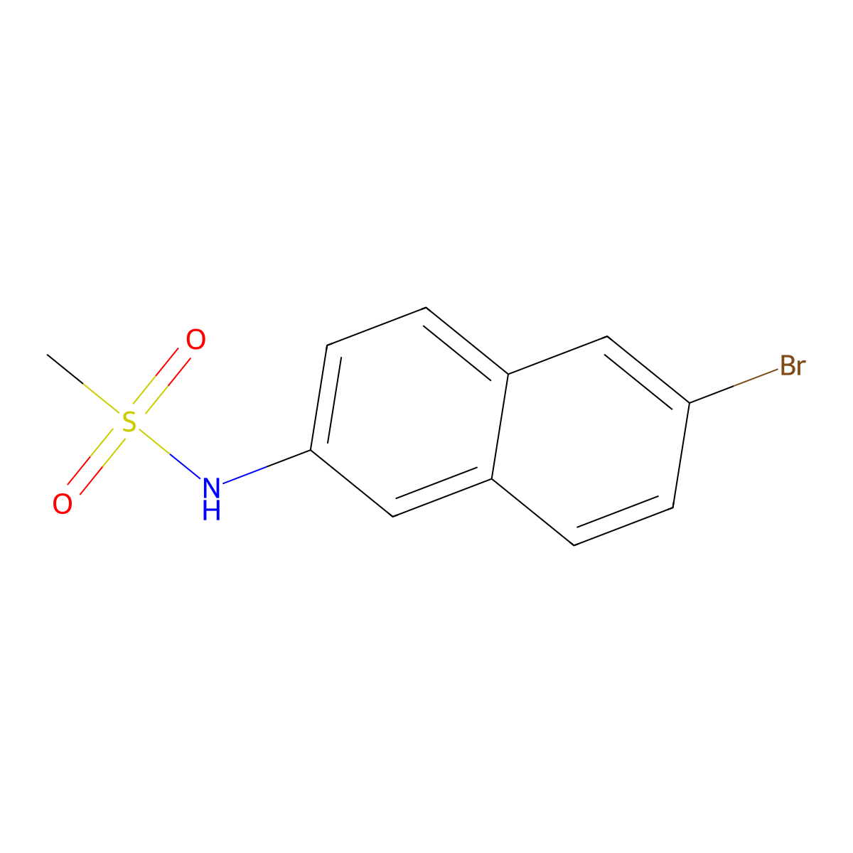 N-(6-Bromonaphthalen-2-YL)methanesulfonamide molecular structure, CAS 1132940-86-3