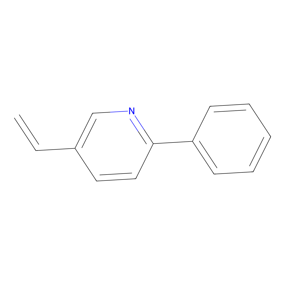 2-Phenyl-5-vinylpyridine molecular structure, CAS 1132943-42-0