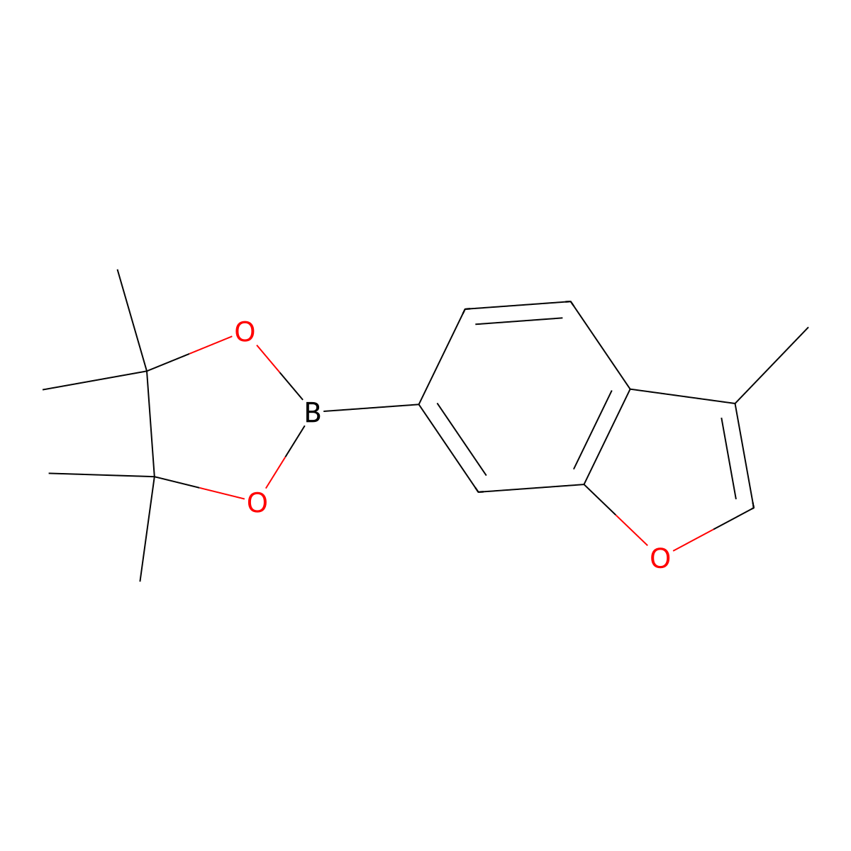 4,4,5,5-Tetramethyl-2-(3-methylbenzofuran-6-yl)-1,3,2-dioxaborolane molecular structure, CAS 1132943-82-8