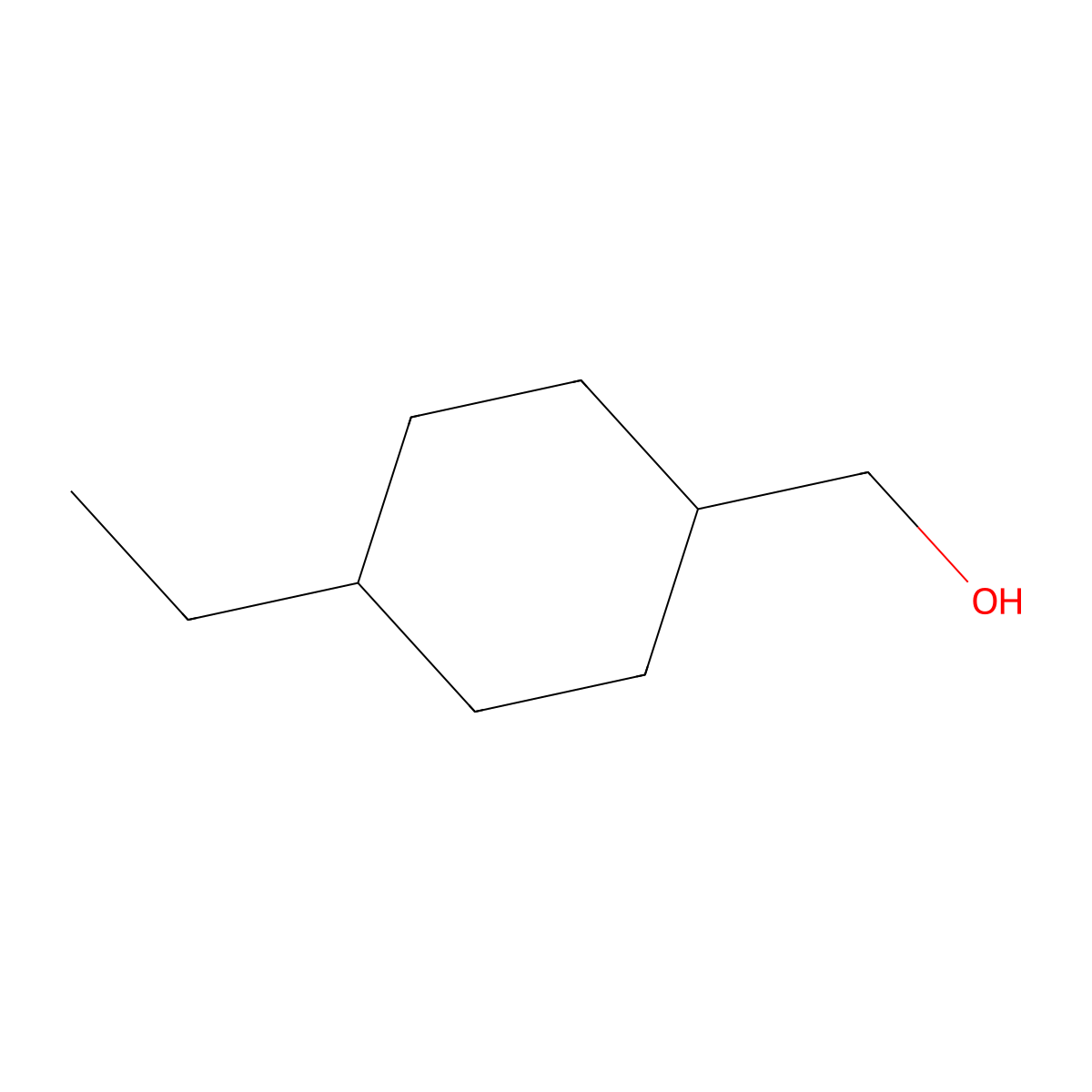 (4-Ethylcyclohexyl)methanol molecular structure, CAS 113296-33-6