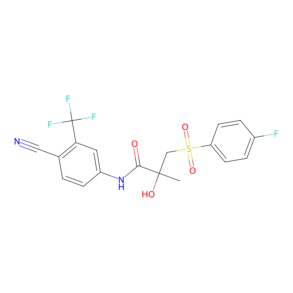 (S)-Bicalutamide molecular structure, CAS 113299-38-0