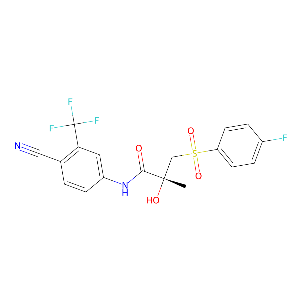 (R)-Bicalutamide molecular structure, CAS 113299-40-4
