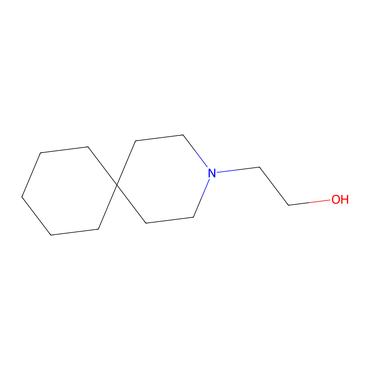 2-{3-Azaspiro[5.5]undecan-3-yl}ethan-1-ol molecular structure, CAS 1133-00-2