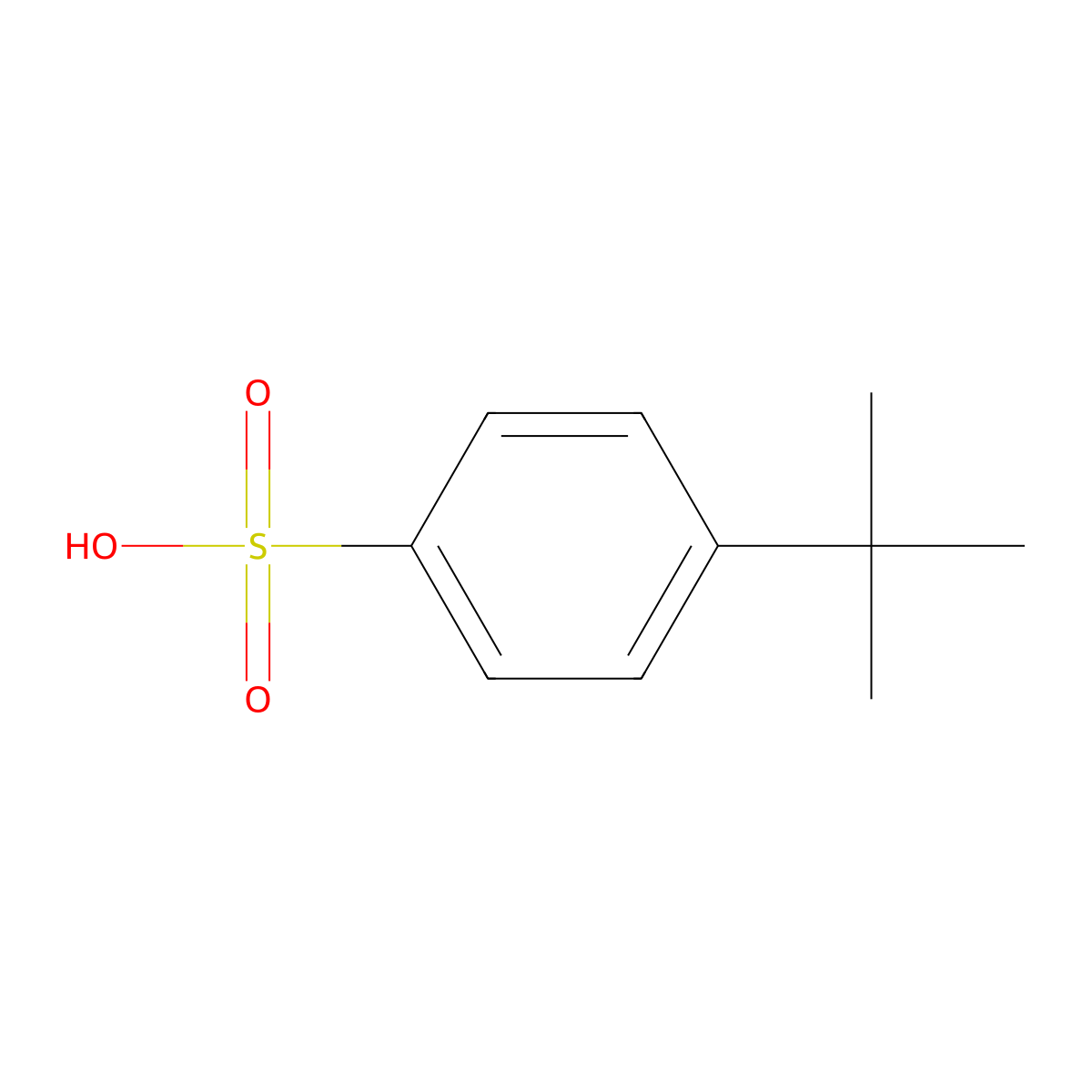 4-tert-Butylbenzenesulfonic acid molecular structure, CAS 1133-17-1