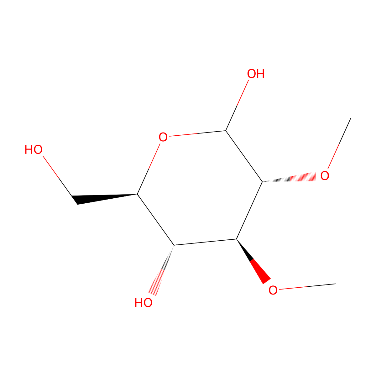 2,3-Di-O-methyl-D-glucopyranose molecular structure, CAS 1133-45-5