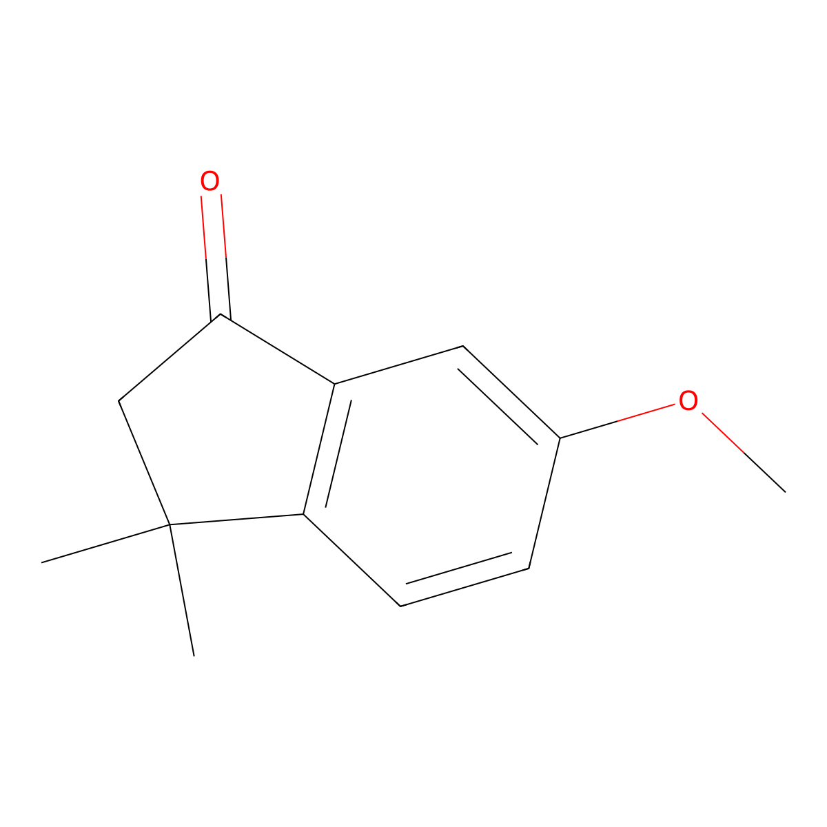 6-Methoxy-3,3-dimethyl-2,3-dihydro-1H-inden-1-one molecular structure, CAS 1133-54-6