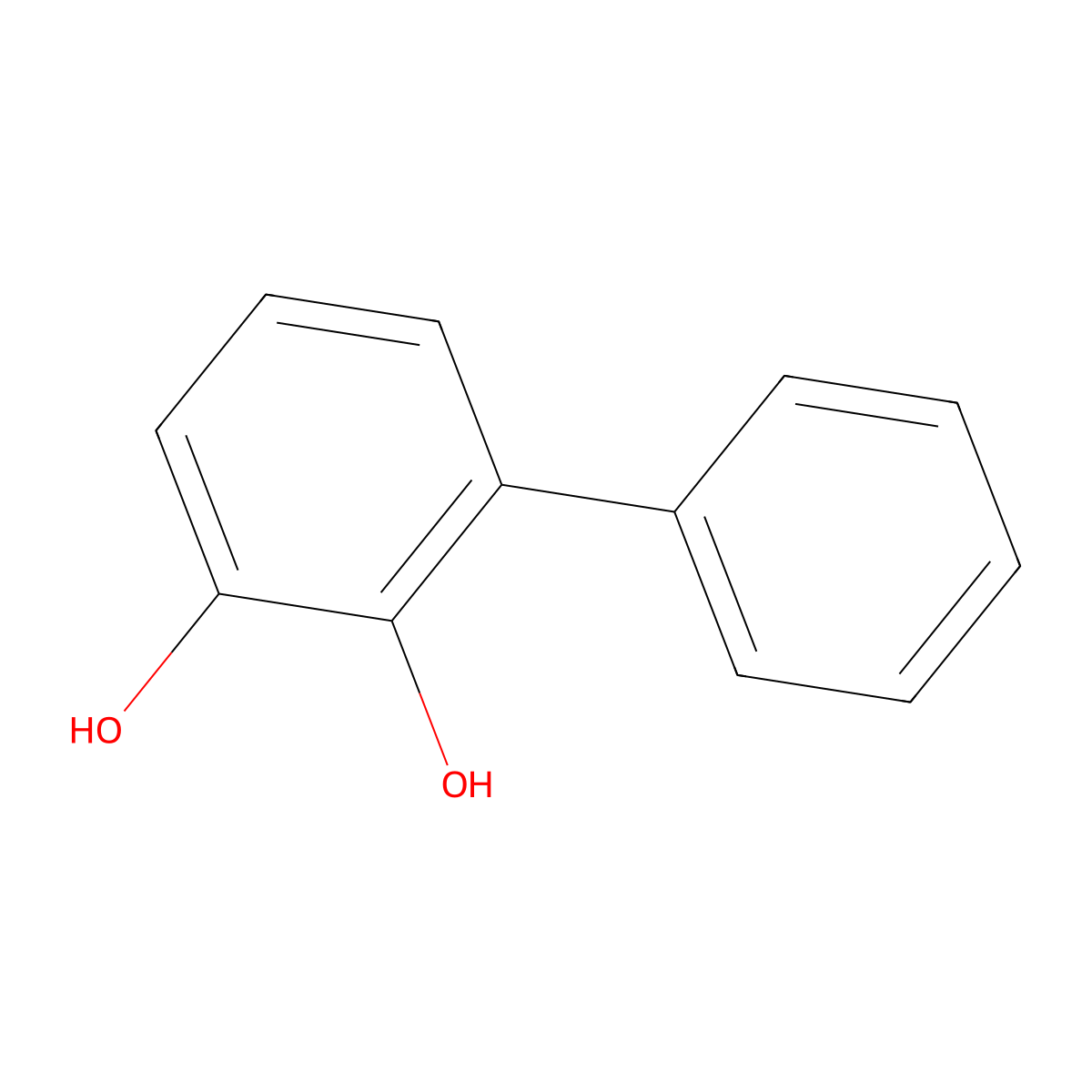 2,3-Dihydroxybiphenyl molecular structure, CAS 1133-63-7