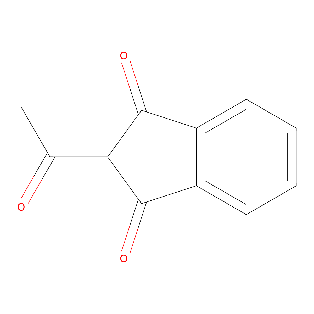 2-Acetyl-1H-indene-1,3(2H)-dione molecular structure, CAS 1133-72-8